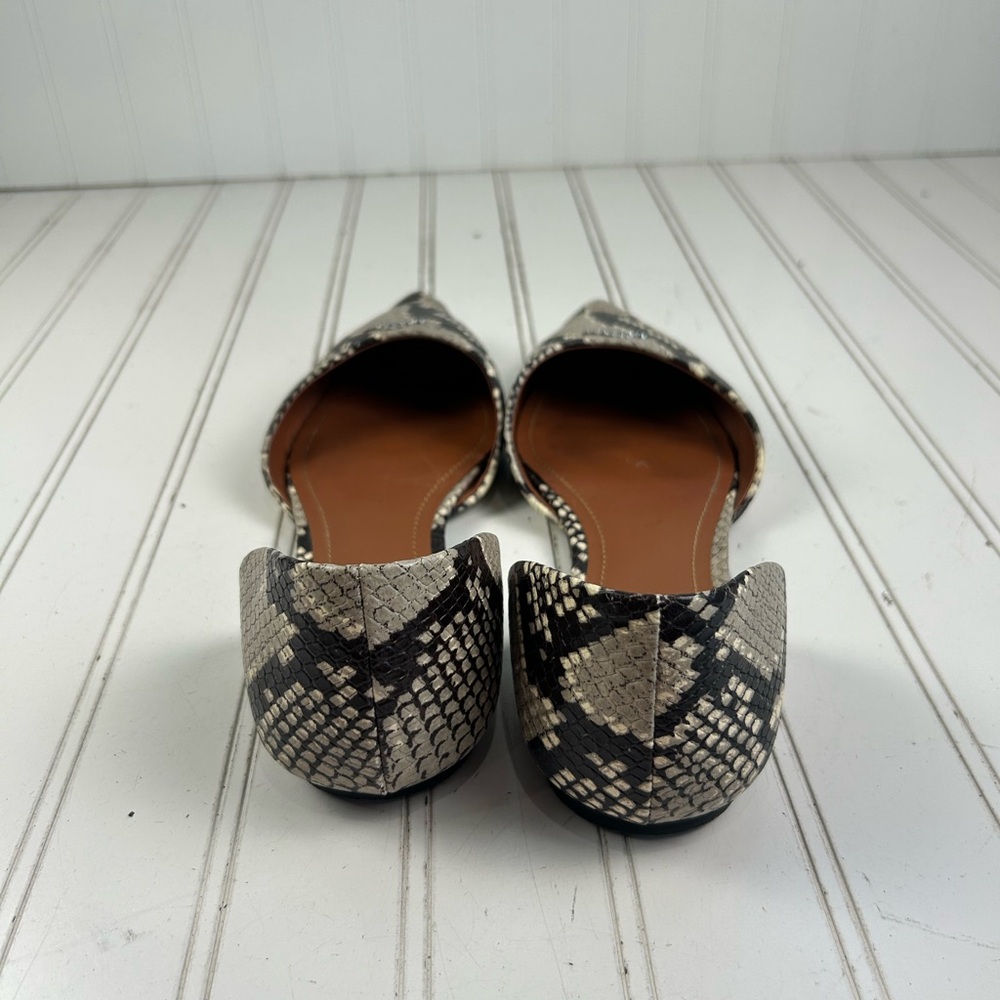 Coach Leather Pointy Toe Flats Natural (Snake) Womenโs Size 10 - Picture 4 of 11